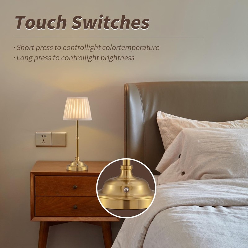 Mr. White Set of 2 Cordless Wireless Rechargeable Touch Battery