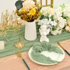 Fani 60 Pack Gauze Cheesecloth Napkins, Rustic Elegant, Sage Green,
