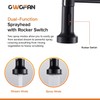OWOFAN Modern Single Handle Spring Kitchen Faucet with Pull Down