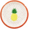 Tropical Pineapple Paper Plates - Pack of 8