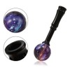 Blueshyhall Gear Knob Purple Round Ball with Stars Motif, Universal