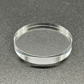 Tsukushi Science Acrylic Discus, Various Sizes, Polished Sides, Acrylic Base, Display Base, Round Base, Round Base (Thickness 0.2 inch (5 mm) Diameter 1.2 inches (30 mm)