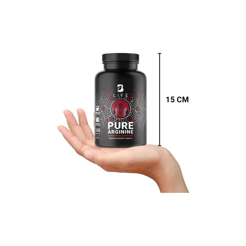 Arginina De 240 Cápsulas De 500mg, Pure Arginine B Life