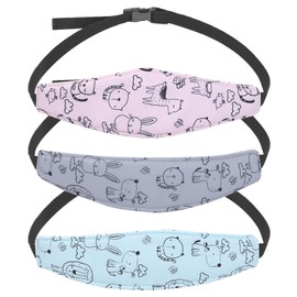 SPOKKI Headband, Car Drive, Pack of 3 Head Holder, Child Seat, Toddler Car Seat, Baby Headrest, Adjustable Headband, Pram Headrest Protect Neck, Shoulder, Children