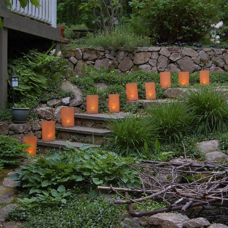 Lumabase 32310 10 Count Electric Luminaria Kit, Tan