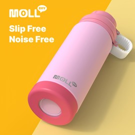 Mollcity 24 oz Water Bottle Stainless Steel Double Wall Vacuum Insulated Water Bottle for School-Travel Leak Proof Water Flask for Kids (Purple)