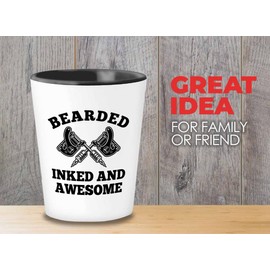 Bubble Hugs Tattoo Artist Shot Glass 1.5oz - Bearded Inked And - Tattooist Gift Tattooing Tattoo Shop Decor Tattooer Inker Studio Designer Tattoo Fund