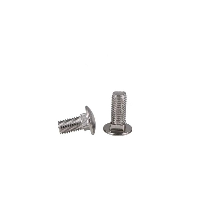 2 x Stainless Steel Square Carriage Bolts M6 x 16mm