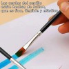 Set 50 Pinceles Para Acrílicas Gouache Acuarela Oleo Dibujo Cerdas