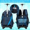 HPJGD 3PCS Soccer Rolling Backpack for Boys, Kids School Backpacks