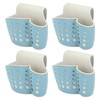4Pcs Sink Sponge Holder PP 2 Layer Adjustable Strap Soap