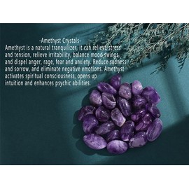XIANNVXI Amethyst Crystal Stones Natural Irregular Polished Tumbled Amethyst Stones Bulk Crystals Gemstones Vase Filler Decorative Stones Reiki Stones 100 Gram