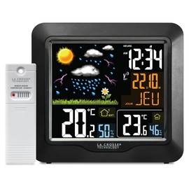 La Crosse Technology - WS6820 Wireless Weather Station with Colour LCD Display - Black