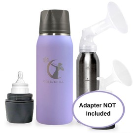 Breastmilk Chiller Reusable Storage Container by CERES CHILL | Keeps Milk Safe for up to 20 Hours | Connects w/Major Pumps (1 Chiller, Ultra Violet)