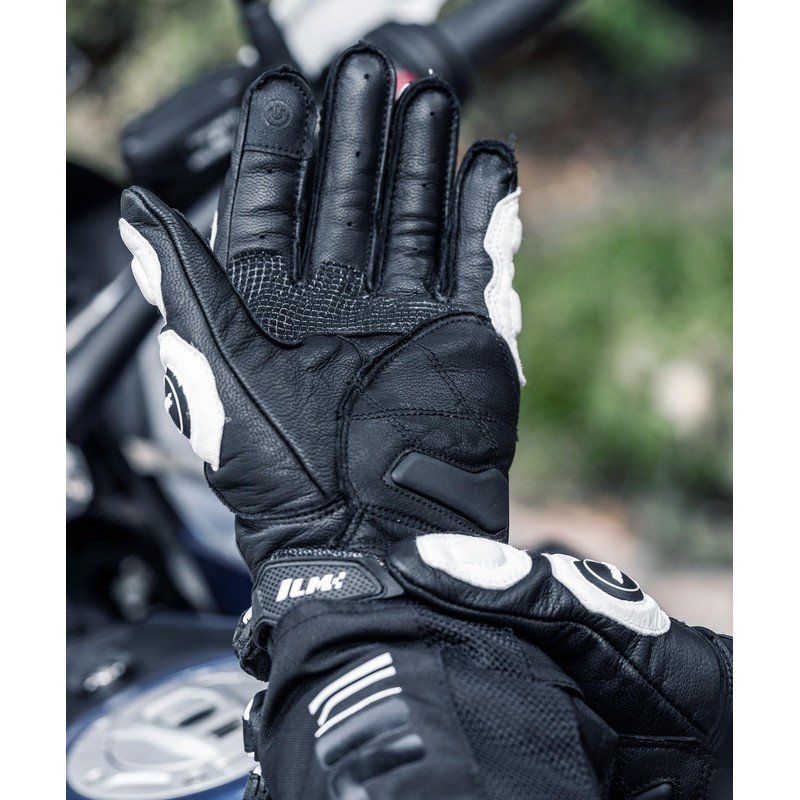 ILM Air Flow Leather Motorcycle Gloves Touchscreen for Men and