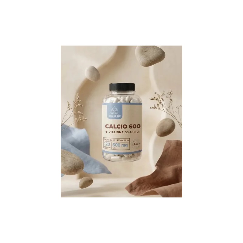 Calcio 600 Mg Con Vitamina D3 400 Ui Raíces Zen