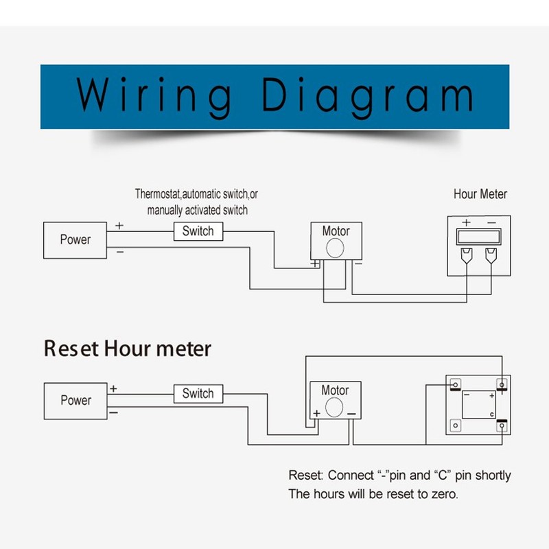 Excavator Electronic Remote Timer LCD Hour Meter for Caterpillar Heavy