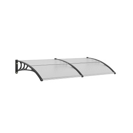 VEVOR Window Door Awning Canopy 78" x38", UPF 50+ Polycarbonate Entry Door Outdoor Window Awning Exterior, Front Door Overhang Awning for Sun Shutter, UV, Rain, or Snow Protection, Transparent