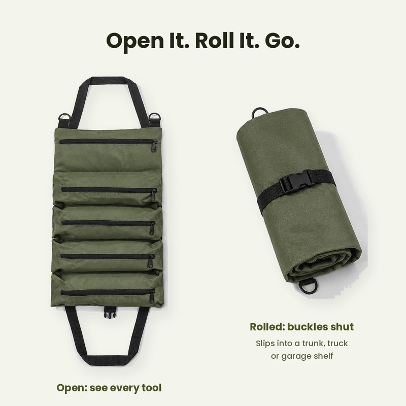 Heavy Duty Roll Up Tool Bag – Oxford Fabric Tool