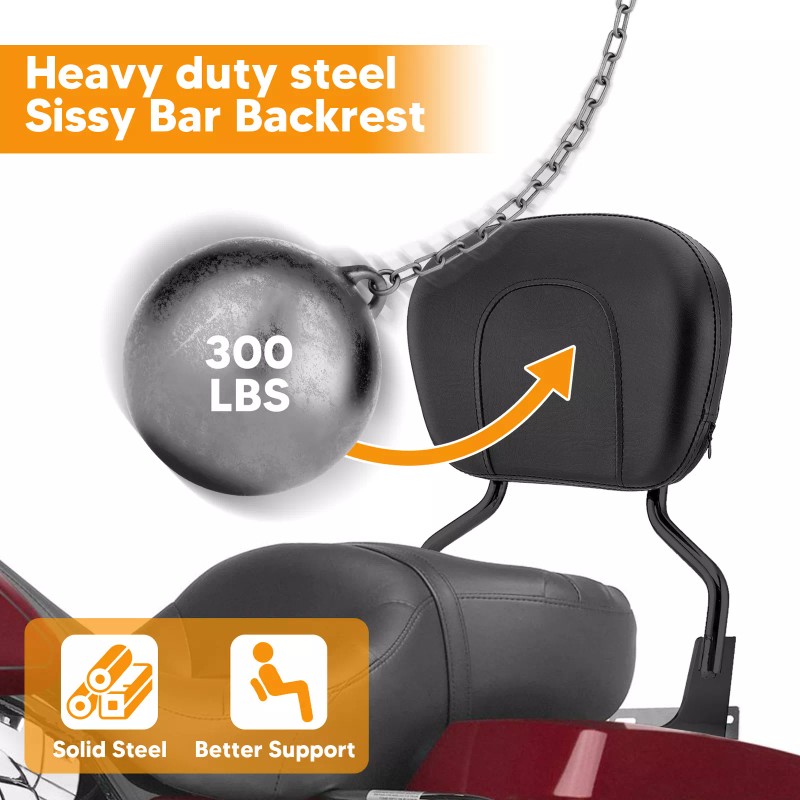 TAOUS71 For 97-08 Harley Road King Street Glide Detachable Passenger