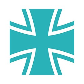 RDW German Luftwaffe Sticker - Decal - Die Cut - WWI air Force - Teal 6.00" x 6.00"