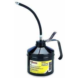 LUMAX LX-1510 Black 16 fl. oz./1 Pint (480 ml) Handled Oiler with Vertical Flex Spout. Heavy-Duty, Drawn Steel Bodies. Precision Double Ball Pump. High Output Pressure.