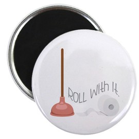 CafePress ROLL with It. Magnets 2.25" Magnet (100 Pack)