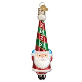 Old World Christmas 2022 Happy Santa Glass Blown Ornament for Christmas Tree