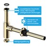 B?chlein B?chlein Design Siphon Universal fr Waschbecken & Waschtisch [Gold]