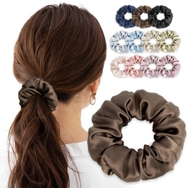 Silk Hair Rubber [100% Natural Silk, No Traces, 13 Colors Available] Silk Scrunchie Silk Hair Rubber Hair Elastic Silk Rubber Hair Elastic Hair Rubber Hair Rubber Non-marking Hair Rubber Adult Black