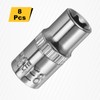 sourcing map 8pcs E-Torx Socket 1/4" Drive E8 External Torx