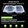 EIOFG Packaging 4.5 Oz Double Compartment Condiment Container With Lids