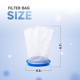 Sand & Silt Filter Bag Compatible with Pool-Blaster Max, Pool Vacuum Mesh Replacement for Catfish Ultra, iVac 250, iVAC C2, Volt FX-4 and Jacuzzi JPV200 Pool Vacuums Bag, P30X022SS / PBW022SS-2 Pack