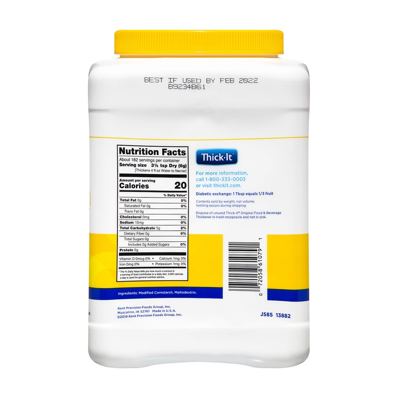 Thick-It Original Food & Beverage Thickener, Flavorless Powder for Dysphagia