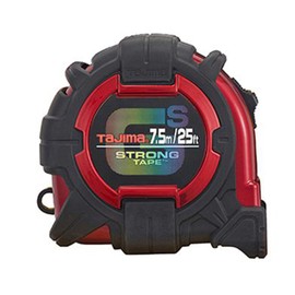 TAJIMA Tape Measure - 25 ft / 7.5 m x 1-1/16 inch GS-Lock Measuring Tape with Dual Metric/Standard Scale & Acrylic Coated Blade - GS-25/7.5MBW