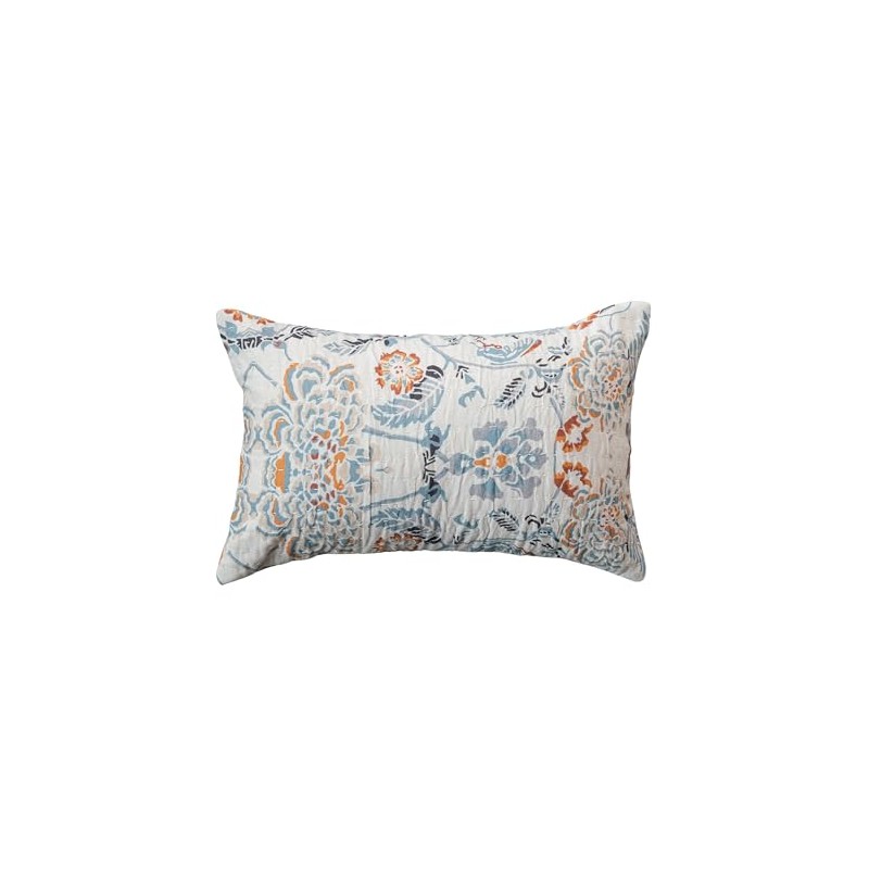Creative Co-Op Floral Cotton Lumbar Pillow, Multicolor