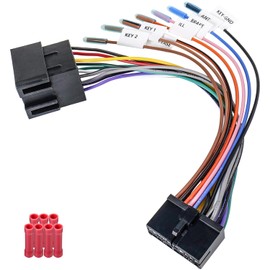 Zenoruslky 20 Pin Radio Wiring Harness to 16 Pin Stereo Wire Connector Compatible with Boss AV DV XDVD Car Stereo Harness Kit Adapter