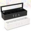 Wooden Tea Box Storage Organiser, Tea Bag Holder for Various