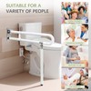 29.5 Inch Toilet Grab Bar - CALEPTONG Foldable Toilet Safety