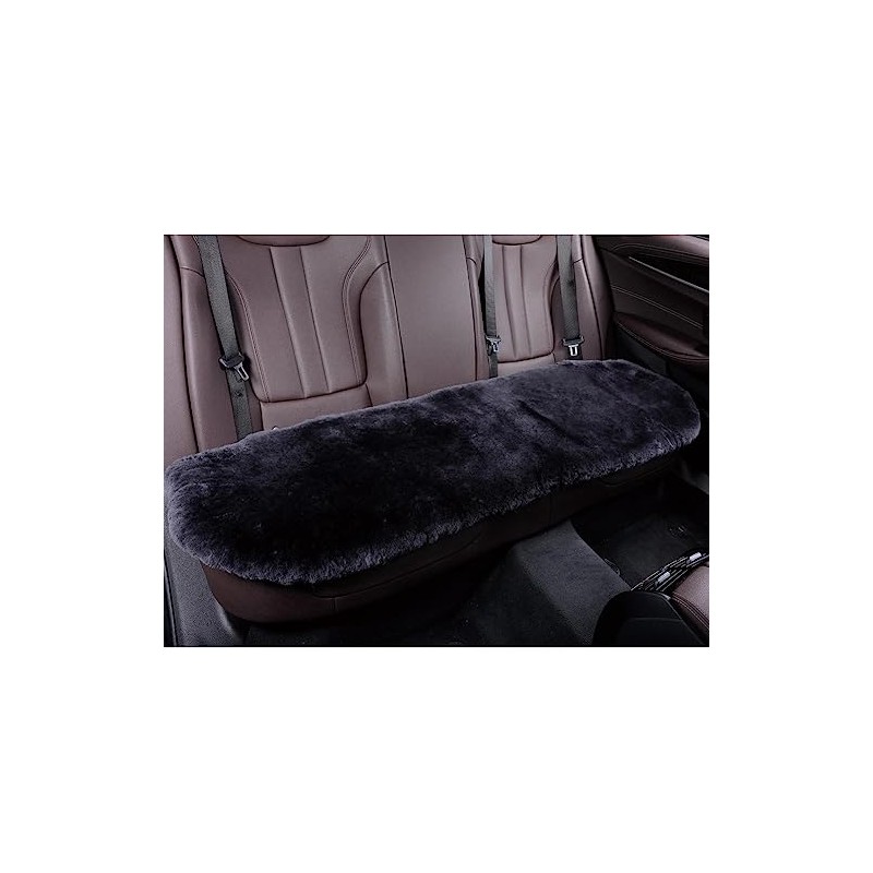 OGLAND Fuzzy Genuine Sheepskin Car Back Seat Cover for Auto