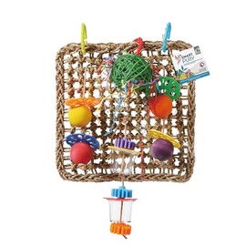HARI Smart Play Enrichment Parrot Toy for Medium to Large Birds, Foraging Wall, 30 cm H (12 in)
