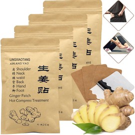 100pcs Ginger Patch, Heat Compress Paste, Back, Neck, Shoulder, Knee, Joints(12x8cm)