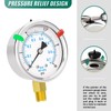 BOGERDACK 0-10PSI Stainless Steel Liquid Filled Pressure Gauge, 2.5" Dial