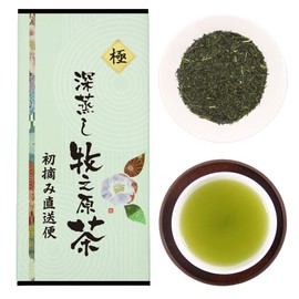 Shizuoka Makinohara First Picked Ichiban Tea 100% Deep Steamed Makinohara Covered Tea Cover Green Tea Leaf Tea Special Tea 3.5 oz (100 g) (1 Bag)