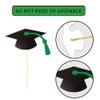 Class of 2022 Green Glitter Graduation Cupcake Topper, Food/Appetizer Picks