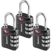SharkByte TSA Approved Luggage Locks, 3-Dial Security Travel Combination Padlock,