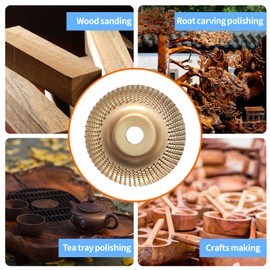 Candeon Wood Grinding Wheel Angle Grinder Disc 22mm Bore Woodworking Sanding Polishing Abrasive Disc for Angle Grinder(100mm Arc)