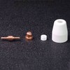 110Pcs Plasma Cutter Consumables Ceramic Shield Cup Electrode Nozzle Gas