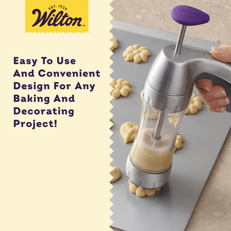 Wilton Preferred Press Cookie Press Set with 12 Shapes Discs