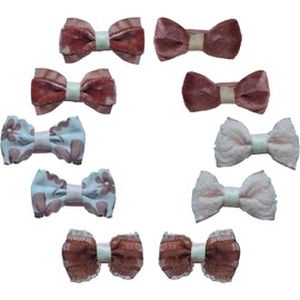 Laufal Girls Fabric Covered Hair Clips Set No Pull (Pink)